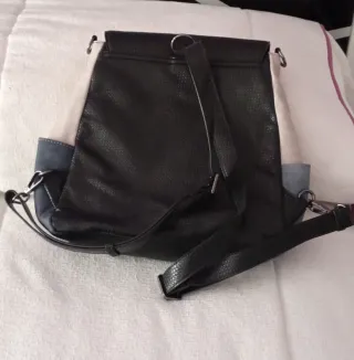 Mochila Desigual Mujer Beige, Negro y Azul