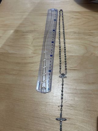 Rosario antiguo de filigrana cordobesa en plata