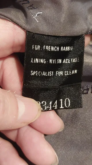 Chaquetón de pelo natural gris