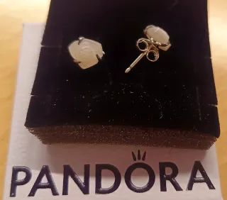 Pendientes Pandora Rosa Blanca Sin Estrenar