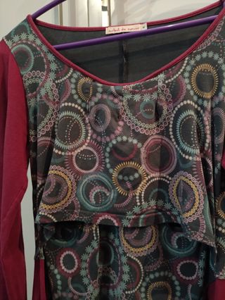 Vestido Lactancia Invierno Árbol de Amor Talla M