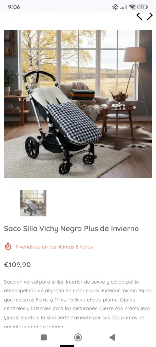 Bolso y saco para silla de paseo a juego