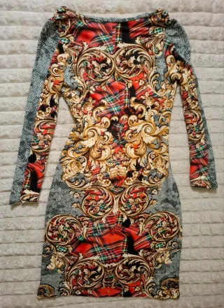 Abito fantasia damascato tartan tg. L