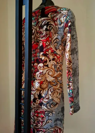 Abito fantasia damascato tartan tg. L