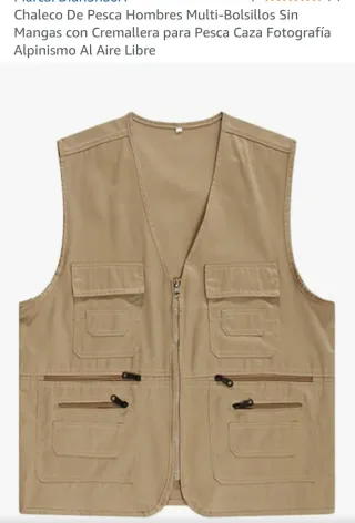 Giubbotto multi-tasche per pesca/caccia