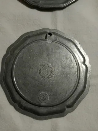 Set 6 Quadretti Vintage Metallo Ceramica Uva