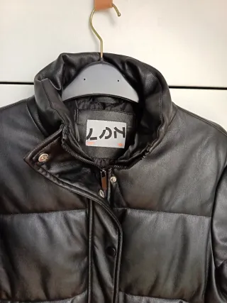 Cazadora efecto piel negra niña Talla XS/ 12 años