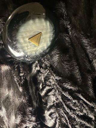 Abrigo mujer piel astracán negro