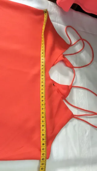 Blusa Naranja Tirantes Cruzados Talla 36