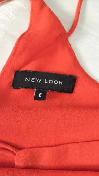 Blusa Naranja Tirantes Cruzados Talla 36