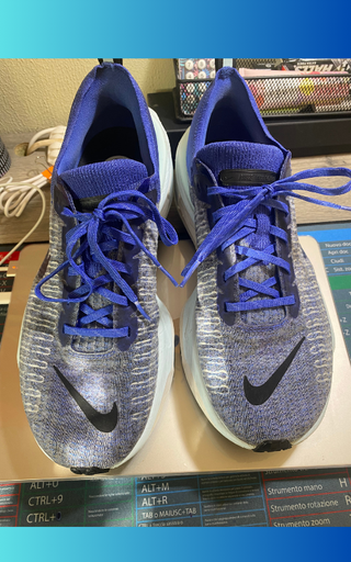 Nike Invincible Run 3 Uomo Taglia 45 Blu/Bianco