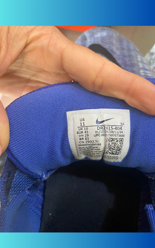 Nike Invincible Run 3 Uomo Taglia 45 Blu/Bianco