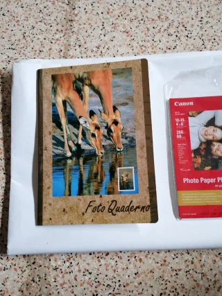 Quaderno portafoto + Carta fotografica Canon
