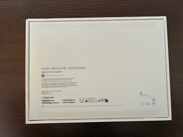 MacBook Air M4 Nuevo 16gb RAM 256gb Almacenamiento