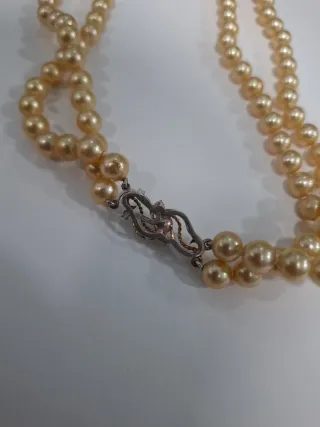 Oferta Collar Perlas Naturales Cierre Plata