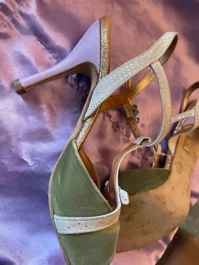 Zapatos de tango Regina 38 tacón 8 cm