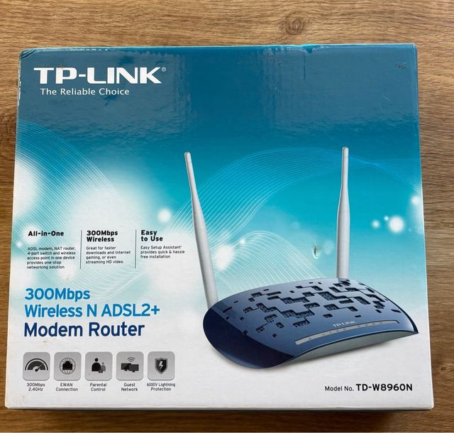 Router TP-Link TD-W8960N ADSL2+ Inalámbrico N