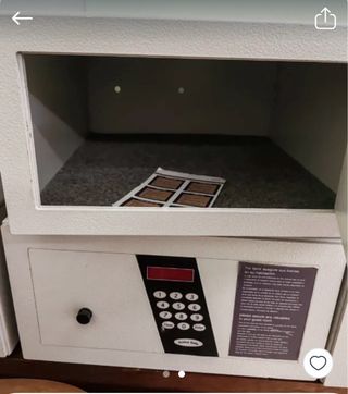 Caja Fuerte Digital Gris y Blanca