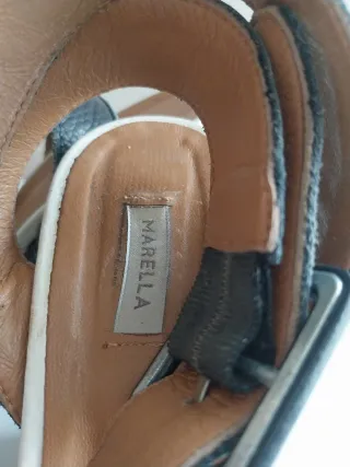 Zeppe Marella donna nere e marroni vera pelle.