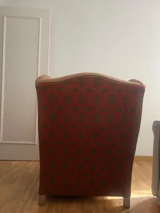 Butaca orejera clásica tela