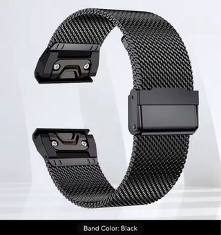 Correa Garmin Acero Inoxidable 26mm Negra