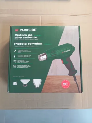 Pistola de aire caliente Parkside 2000W completa