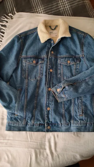 Cazadora vaquera con borrego