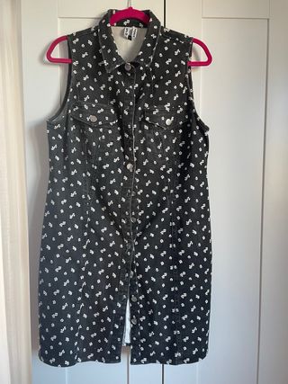 Vestido vaquero estampado flores