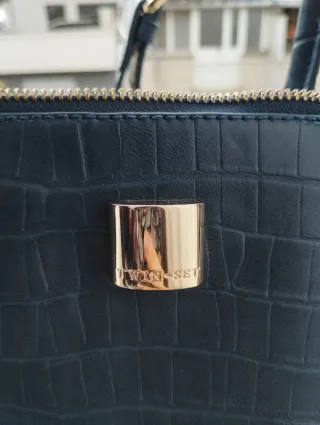 Borsa Twin Set blu effetto coccodrillo