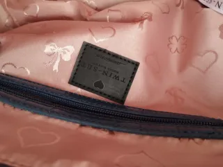 Borsa Twin Set blu effetto coccodrillo