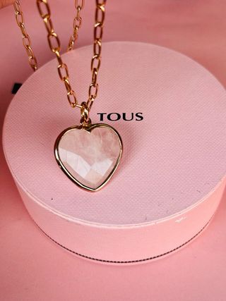 Collar Tous Corazón Rosa Dorado