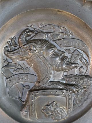 Set 3 Piatti Peltro Vintage