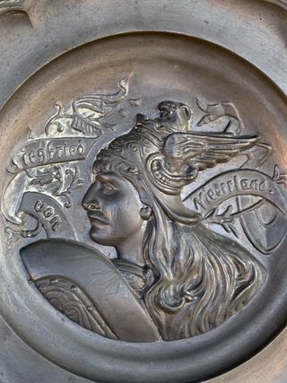 Set 3 Piatti Peltro Vintage