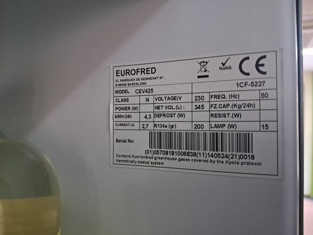 Cámara frigorífica expositora