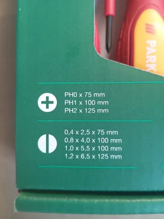 Set Destornilladores Parkside 1000V completo