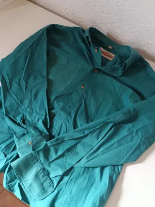 Camisa manga larga verde azulado