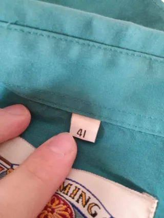 Camisa manga larga verde azulado