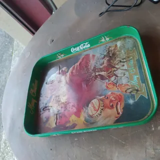Vassoio Coca Cola Natale Vintage Latta