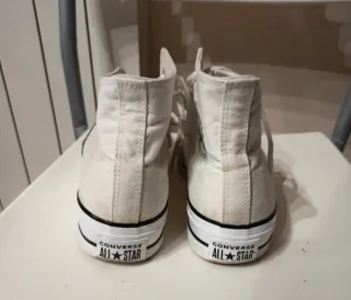 Converse altas plataforma blancas