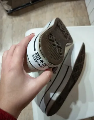 Converse altas plataforma blancas