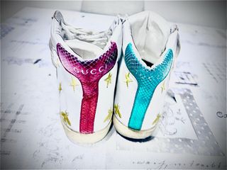 Zapatillas Gucci Ace Blancas y Doradas