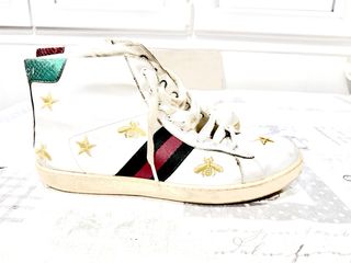 Zapatillas Gucci Ace Blancas y Doradas