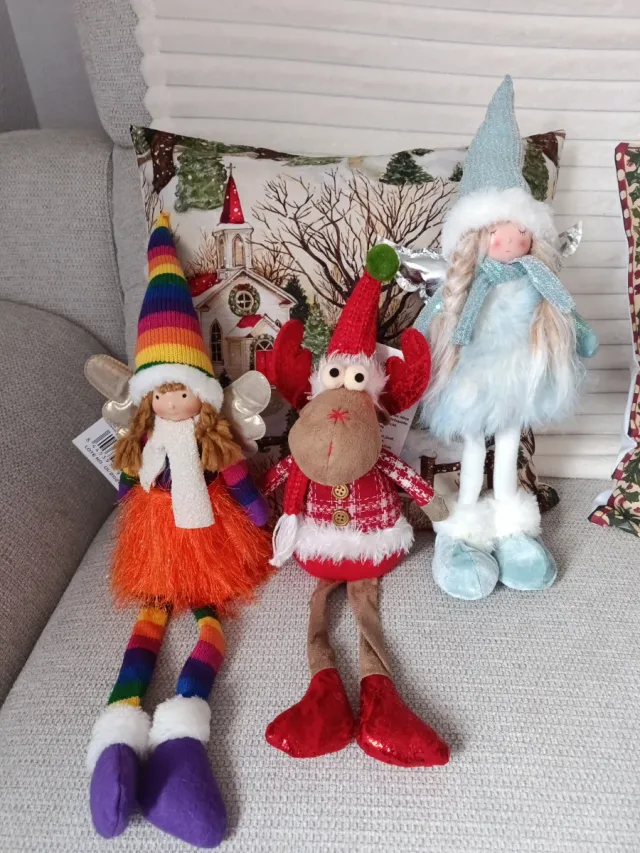 3 Bonecos de Natal em Tecido