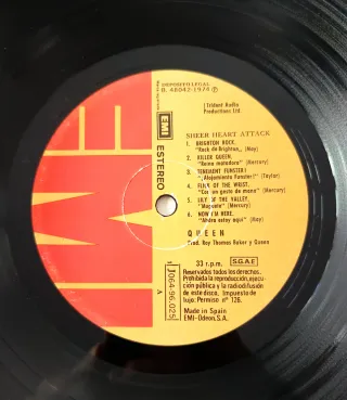 QUEEN 1974 Sheer Heart Attack LP Vinilo