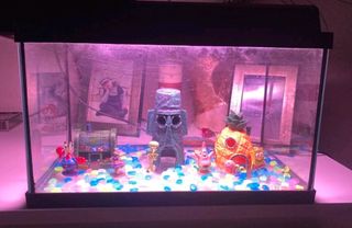 Decoración Acuario Bob Esponja 9 piezas