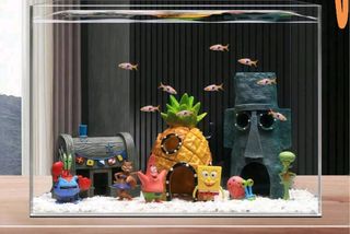Decoración Acuario Bob Esponja 9 piezas