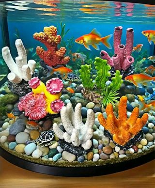 Decoración Acuario Bob Esponja 9 piezas