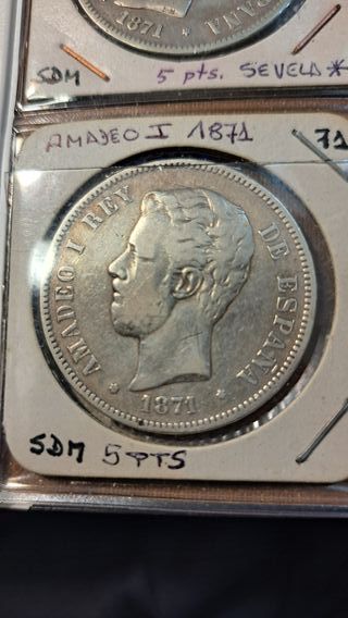 Monedas Duros Amadeo I 1871