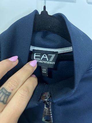 Felpa EA7 Emporio Armani Blu Taglia XS