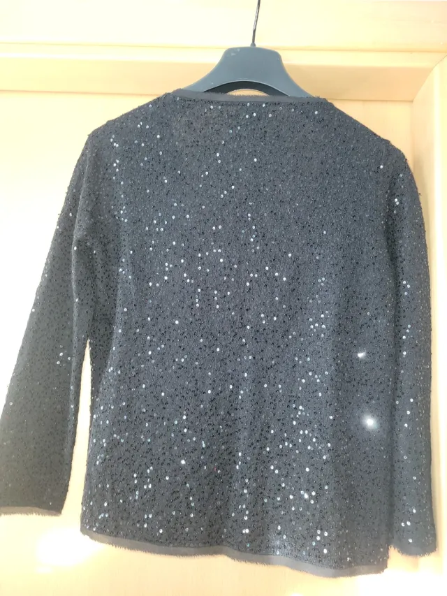 JCrew Cárdigan Negro Lentejuelas Talla Única